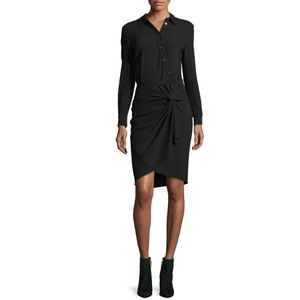 VERONICA BEARD Wren Twist Shirt Dress-4
